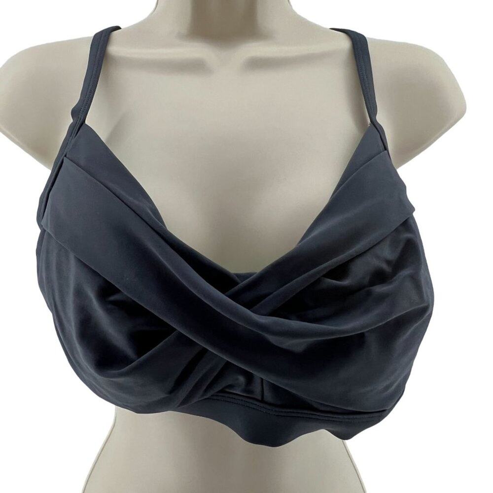 Athleta Twist Front Bikini Grey Womens 36D/DD
